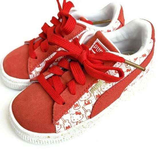 Hello Kitty Puma Sneakers -Exclusive! NEW 8 Red - Picture 1 of 9